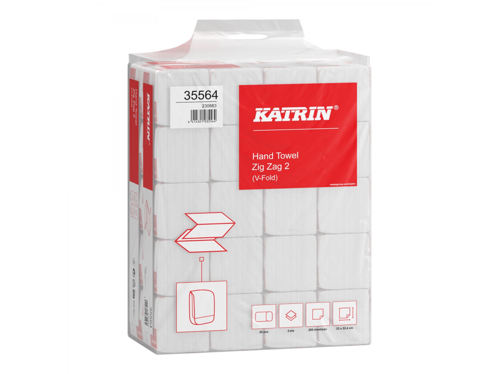 Ręcznik ZZ KATRIN 35564 4000 listków 2 warstwy